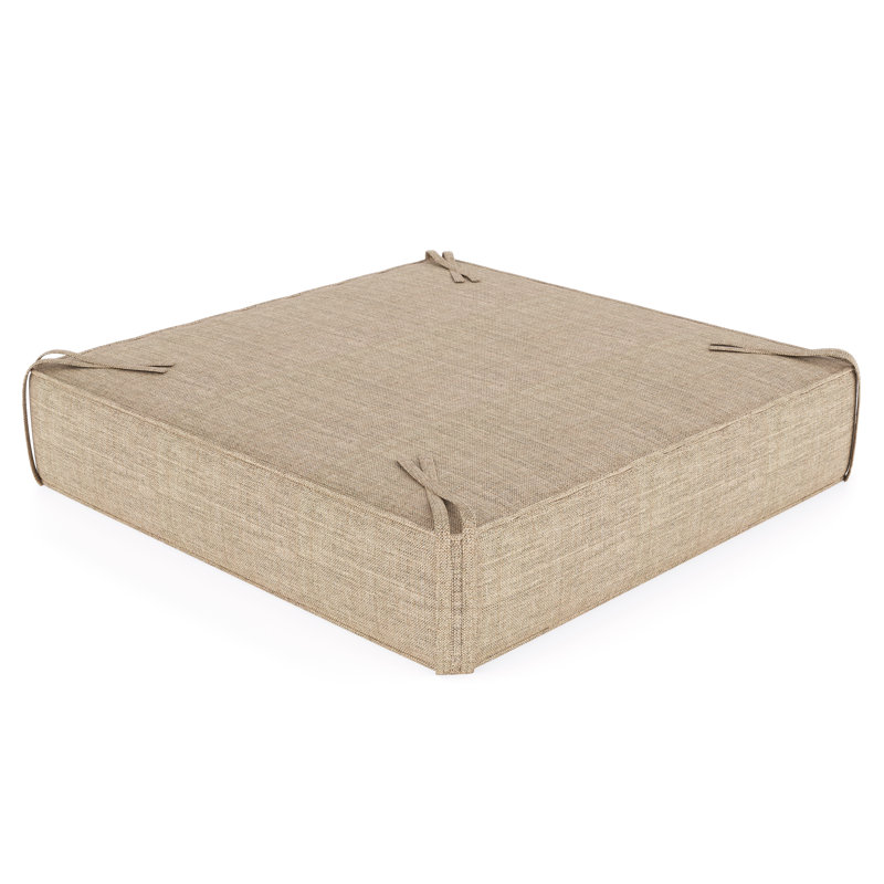 Sunbrella® Outdoor Ottoman Cushion, Cast Ash Sunbrella® Plainweave