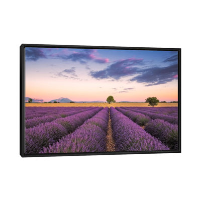 « valensole coucher de soleil, provence, france », reproduction de photo sur toile