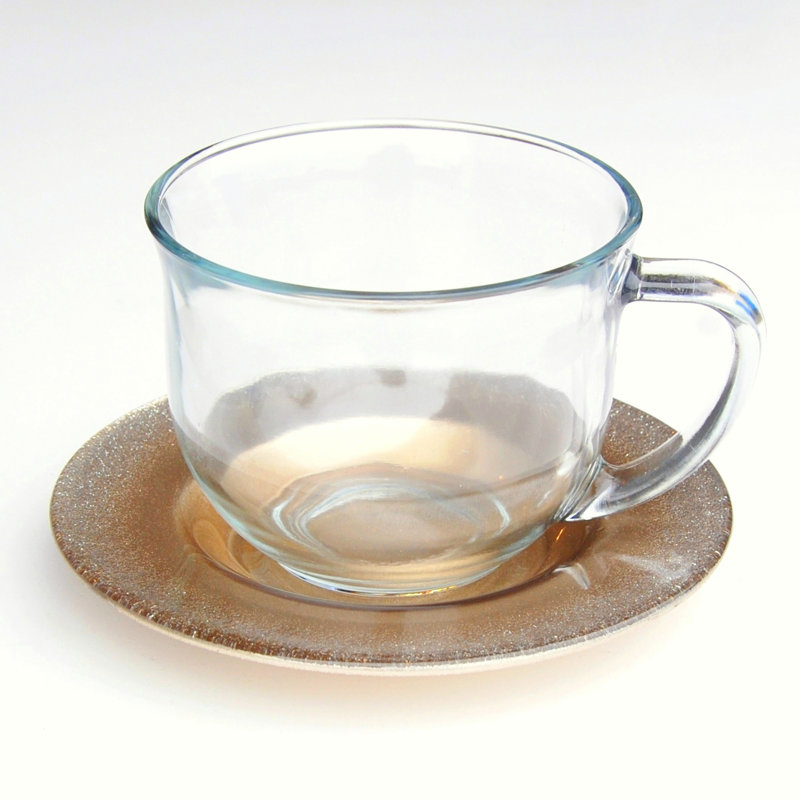 Tasse à thé et soucoupe Emersyn, Champagne
