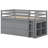 Ilakkiya Loft Bed with Retractable Writing Desk and 4 Drawers-82043243-82043244