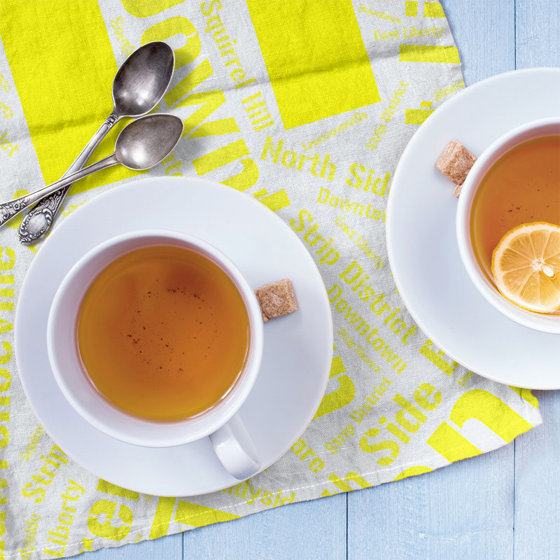Cotton Tea Towel Kitchen Towel, Yellow, San Francisco
