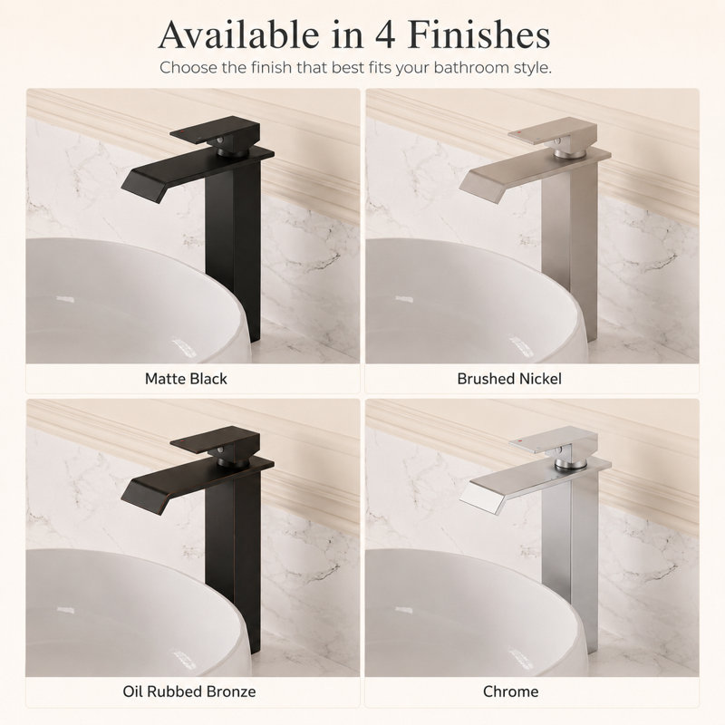 Robinet de vasque de salle de bain monotrou Waterfall