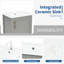 Meuble-lavabo de 20 po avec lavabo sous-comptoir simple, couleur grise, finition peinte, porte à fermeture douce, support de rangement sur la tablette inférieure ouverte, charnières en acier inoxydable, armoire en céramique à deux niveaux à assembler-1895207471