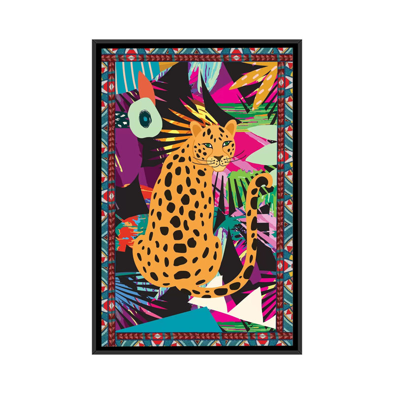 «Cheetah Life II» par Nikki Chu - reproduction, H 26 po x l 18 po x 1,5 po, Cadre noir