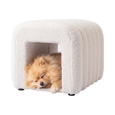 18.9"W Channel Tufted Upholstered Ottoman
