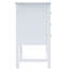 Armoire de salle de bain moderne 30 pouces - blanc, intérieur spacieux, espace ouvert, espace de rangement blanc avec détails or, options polyvalentes, détails