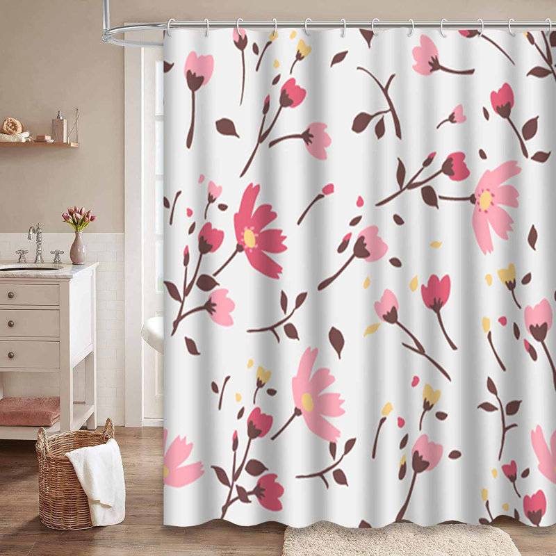 Rideau de douche Bouquet Flower Floral, L 72 po x l 84 po