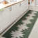 Katriel Minimalist Geometric Machine-Washable Dark Green/Light Gray Rug