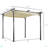 Outdoor Retractable Pergola Canopy, Metal Patio Shade Shelter For Backyard, Porch Party, Garden, Grill Gazebo