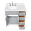 Meuble-lavabo simple 36 po avec plateau en quartz blanc Macnair-85363979