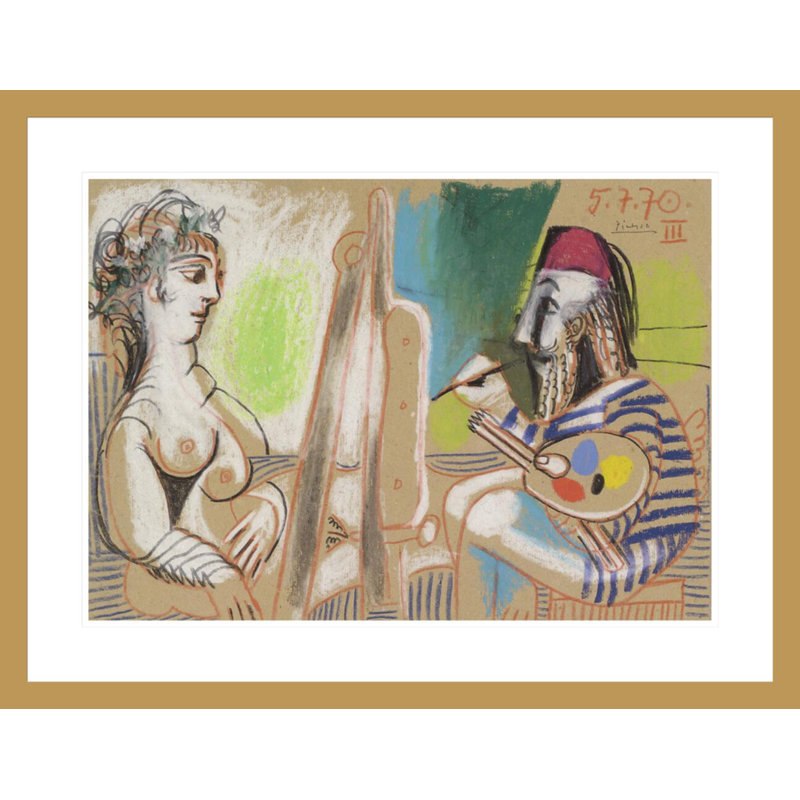 «Painter and Model III» par Pablo Picasso, impression giclée sur cadre, H 22,8 po x l 29,5 po