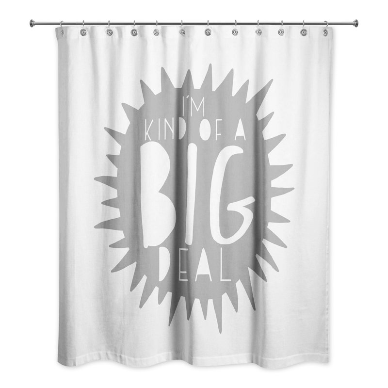 Rideau de douche simple Haderslev, Gris