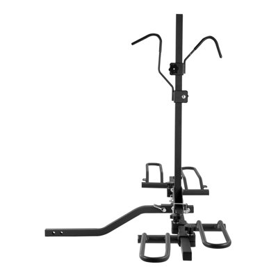Hitch Mount Platform Bike Rack for 2 Bikes, Fits 1.25" and 2" Receivers, 80 lbs Capacity, Folding Carrier for SUVs, Trucks, and RVs