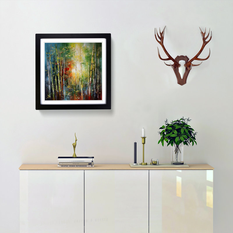 Bamboo Forest Expressionism - Framed Print