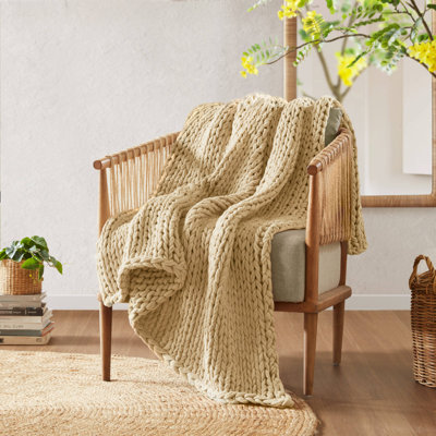 Hand Made Chunky Double Knit Throw Blanket