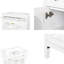 Meuble-lavabo blanc 36 po avec lavabo en céramique, lumière DEL à capteur de mouvement et portes en verre à motifs-322925575