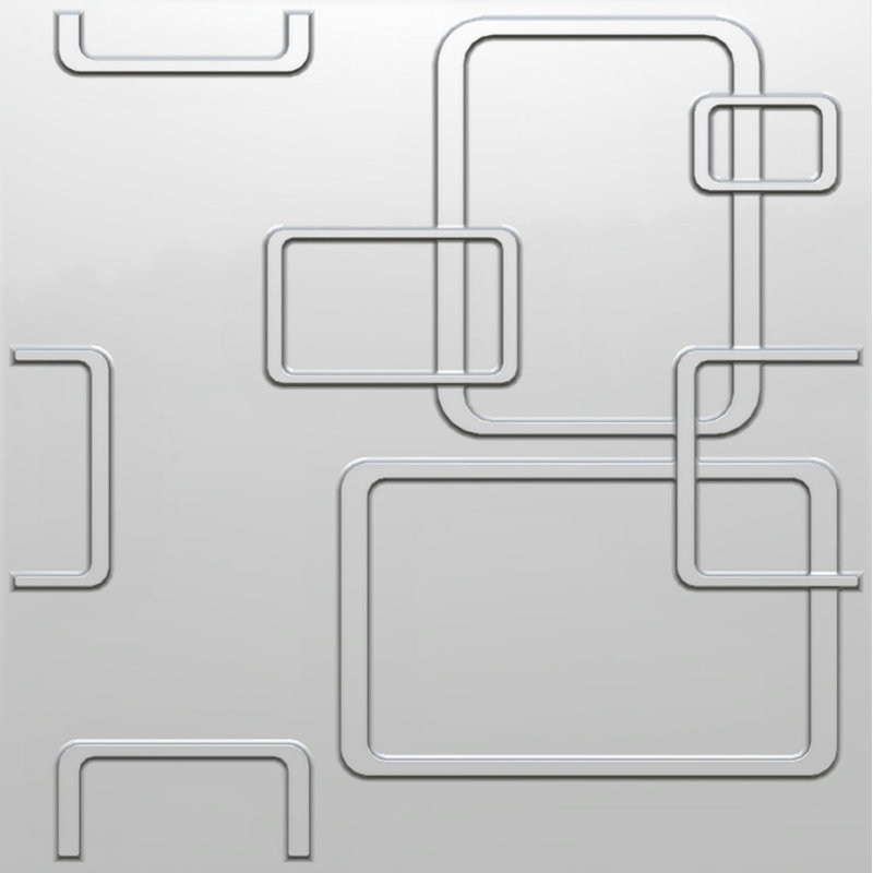 Panneau mural en plastique blanc 19,68 po x 19,68 po