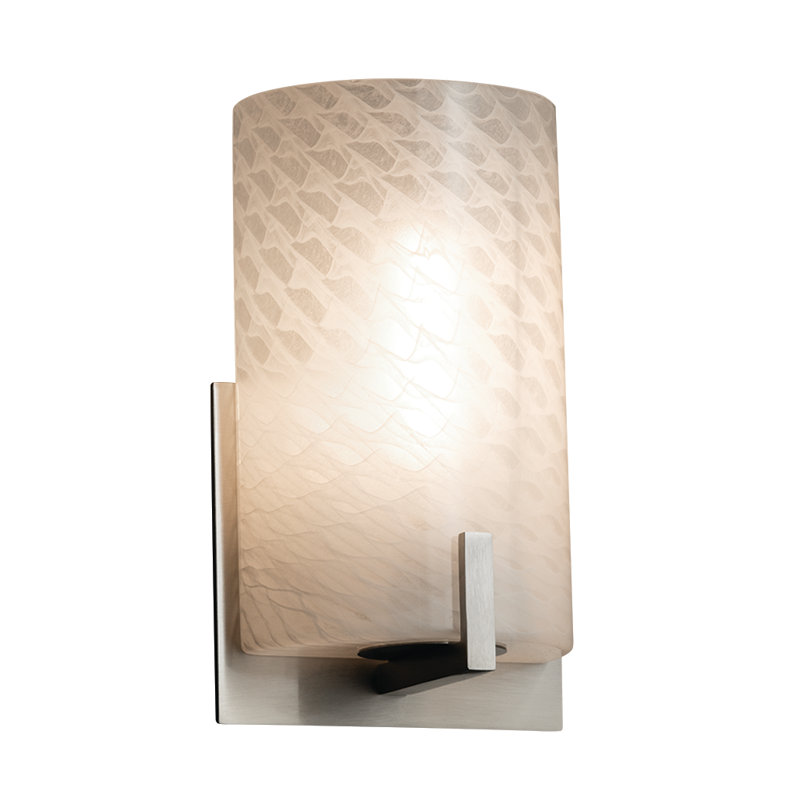 Casson LED Armed Sconce, Brushed Nickel, Mercury Glass