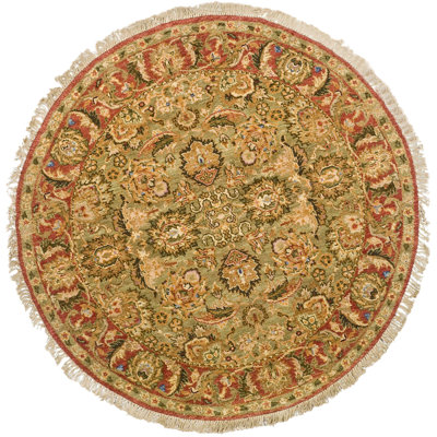 Tapis oriental vert / jaune / rouge Albirda