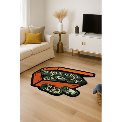 Tapis tissé orange Mosso
