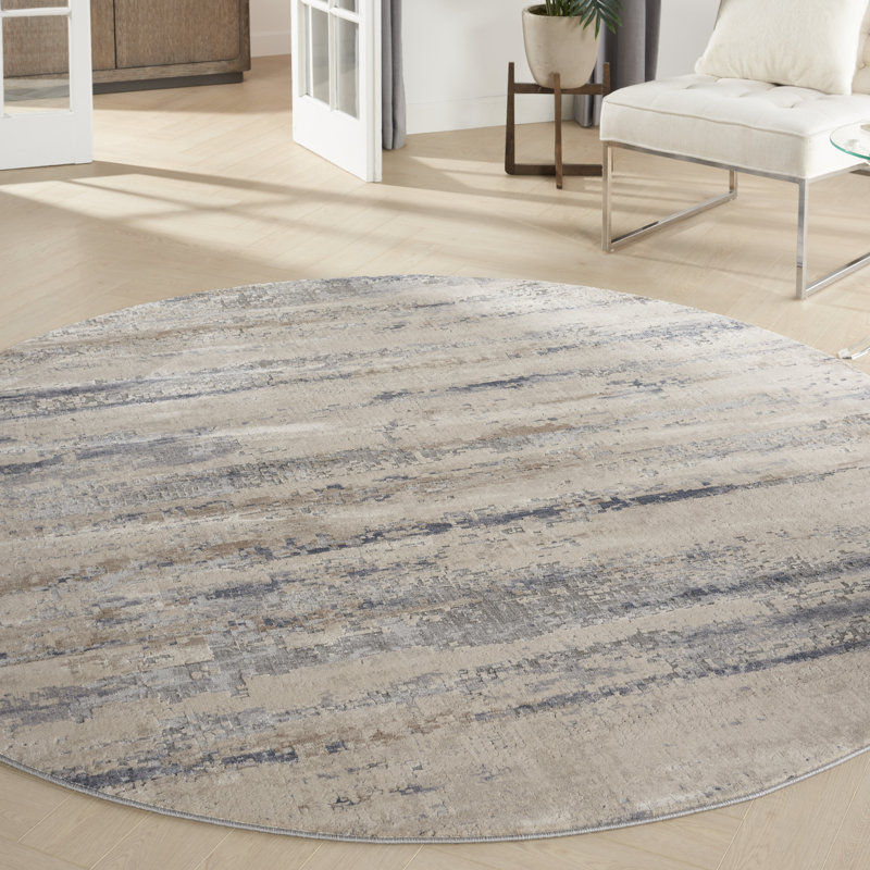 Abstract Indoor Rug, Round 5'3"