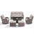 6-Piece Outdoor Wicker Sofa Conversation Set With Swivel Rockers And Fire Pit-821417644-821417647