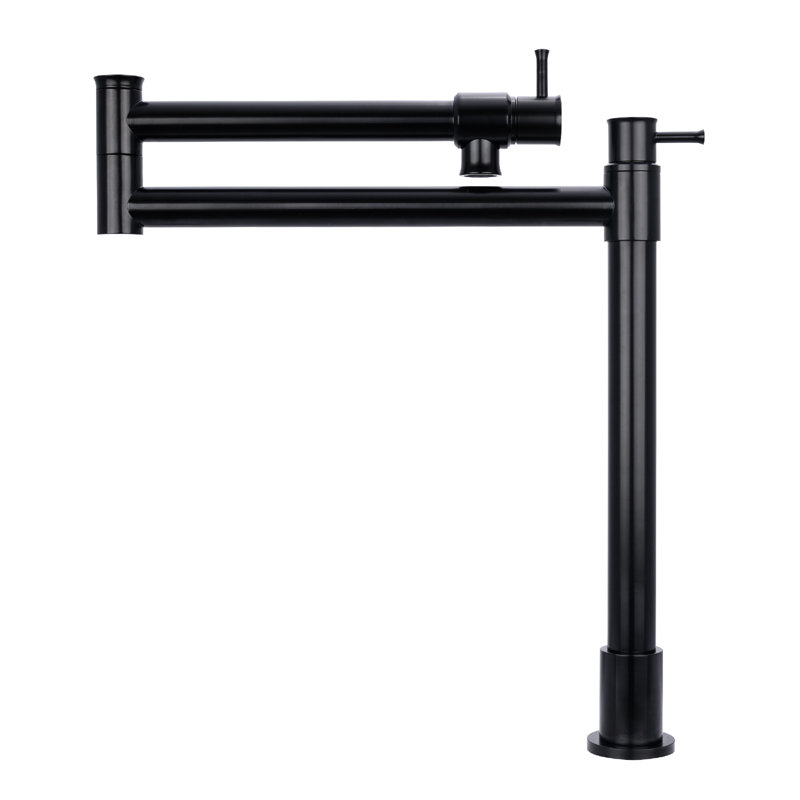 Matte Black Double Handle Pot Filler Faucet