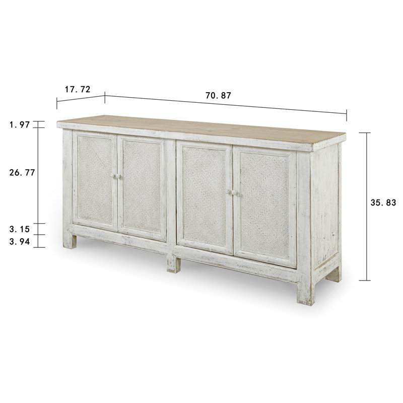 Maripier 71'' W Solid Wood Sideboard