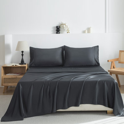Ensemble de draps en bambou rafraîchissant - doux, respirant et évacuant l'humidité pour les dormeurs chauds