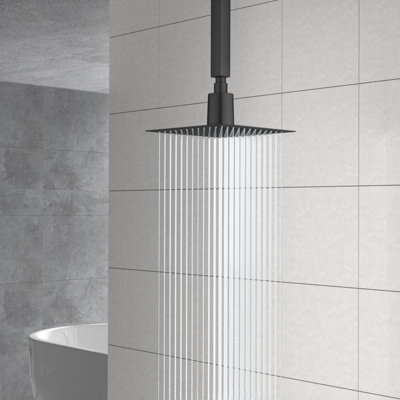 8" Square Rainfall Shower Head Wall/Ceiling Mounted Shower Head Stainless Steel Casted Shower Head