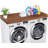 Washer Dryer Countertop Solid Wood With Polyester Coating, Laundry Countertop With Edge Rails，Walnut