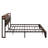 Fateemah Upholstered Faux Leather Bookcase Bed with Shelves-1990574314