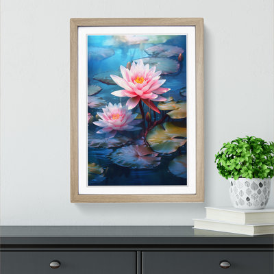 Water Lily Digital Art - Framed Print