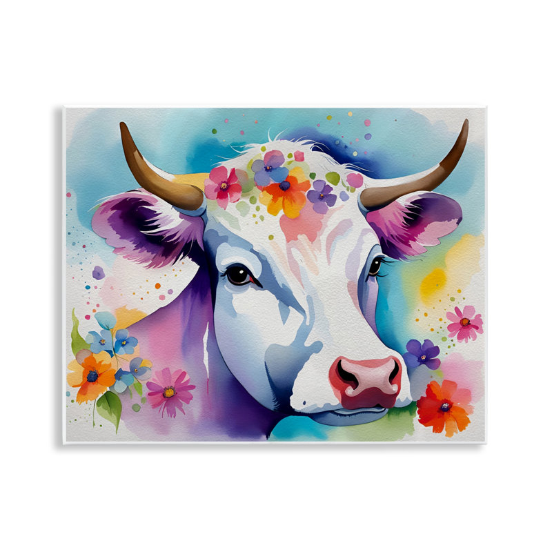 Art mural, "Vache mouchetée" par Amber Clarkson
