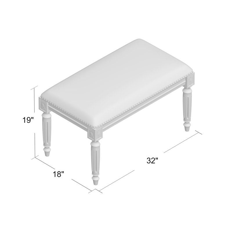 Banc rembourré Auriyana, Gris fumé