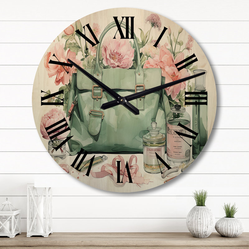 Horloge murale en bois massif Murrah, Grand
