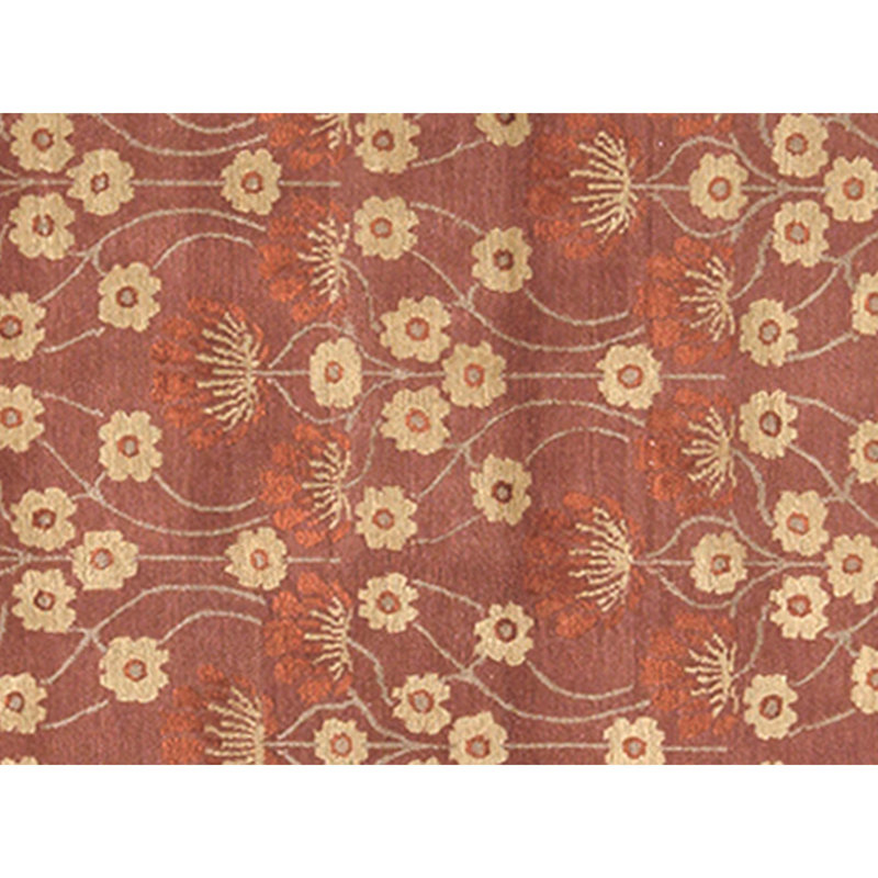 Hand Knotted Area Rug in Red