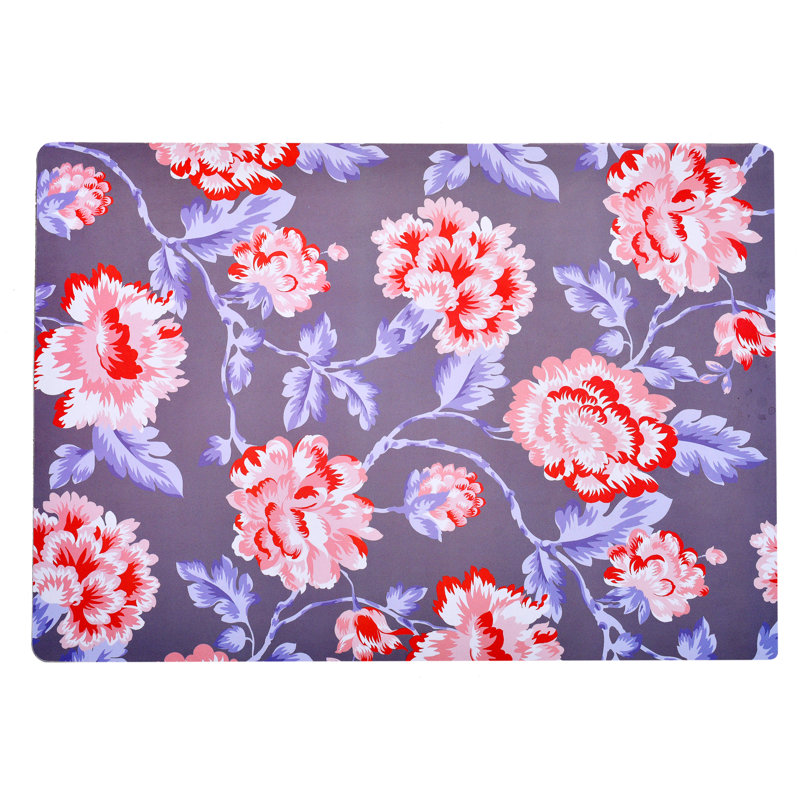 Napperons en liège gris floral pour table de salle à manger