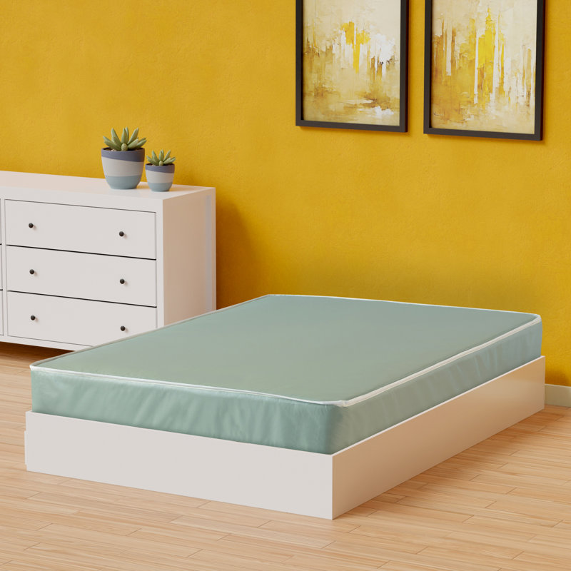 Lit en vinyle à ressorts ensachés à ressorts ensachés de 8 po Langan, Simple, Pas de sommier tapissier