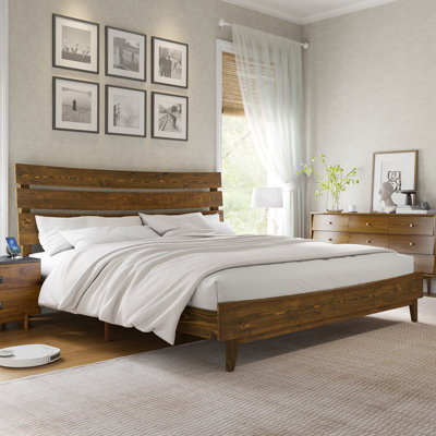 Lit plateforme en bois massif Camira