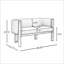 Causeuse 48,5 po (noyer + vert)-130105562