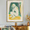 Timidité, Illustration rétro, femme - Portraits abstraits, reproduction d'art mural