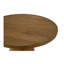 Table de bout ronde en bois 22 po avec base piédestal, table d'appoint moderne au fini noyer
