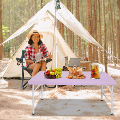 Portable Folding Patio Table, Indoor And Outdoor Use, Maximum Weight 135Kg, For Camping