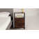 18" wide Industrial Wooden Nightstand with Iron Frame and 2 Drawers