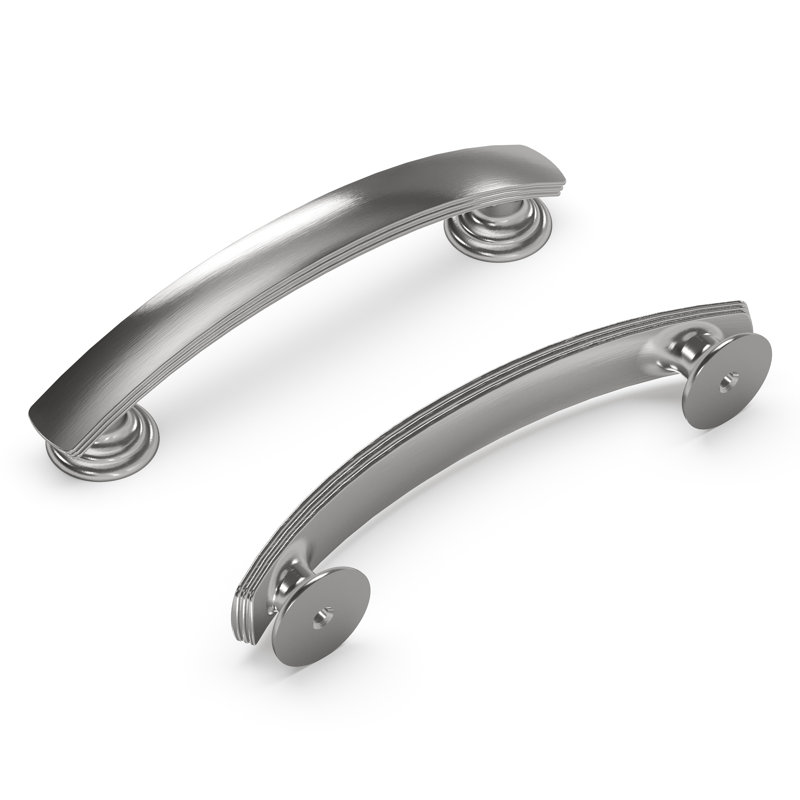 American Diner Collection Arch Pull - 3-3/4" Center to Center Cabinet Pull Satin Nickel - Transitional, Traditional Hardware for Drawers & Cabinets
