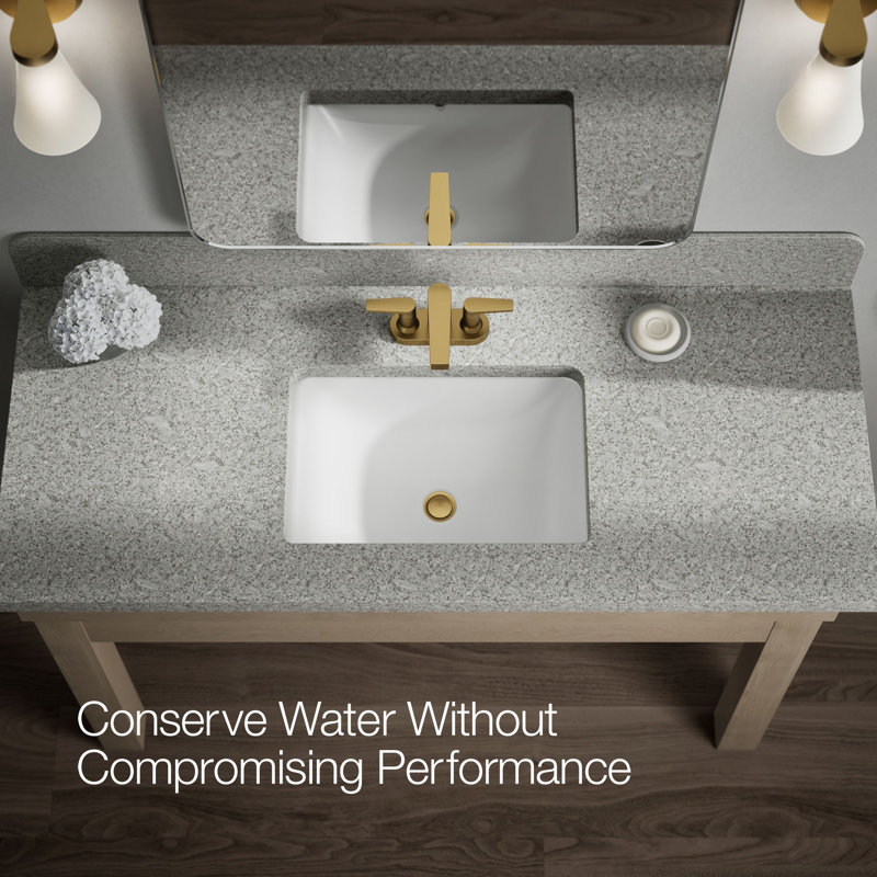 Taut Centerset Bathroom Sink Faucet, Vibrant Brushed Modern Brass