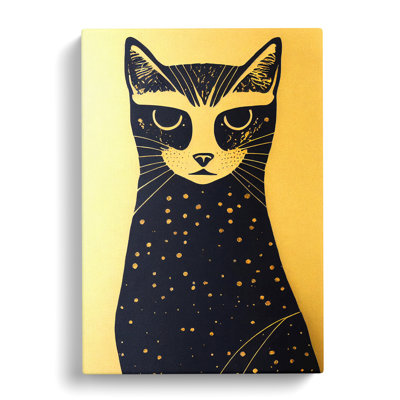 CAN-V0523-378X Cat Gold - Wrapped Canvas Print