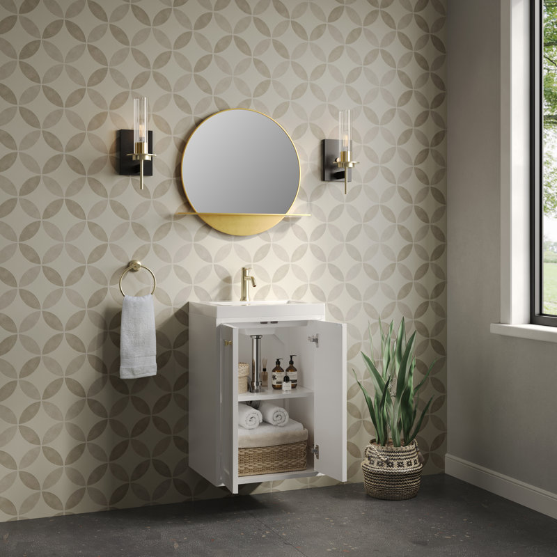 Chianti 20'' W Single Vanity, Walnut Whisper, Satin Nickel