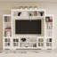 Meuble télé avec meuble télé mural pour téléviseur de 65 po ou moins, blanc.